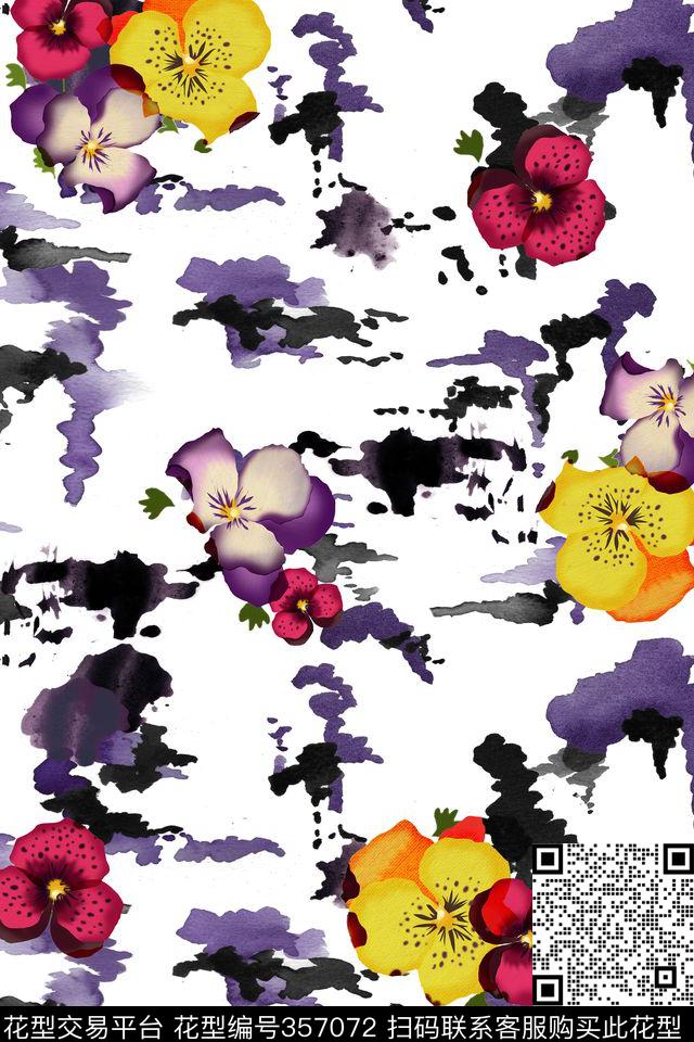 花卉数码印花华亿平台下载（图片编号: 357072） - 瓦栏（Walan）