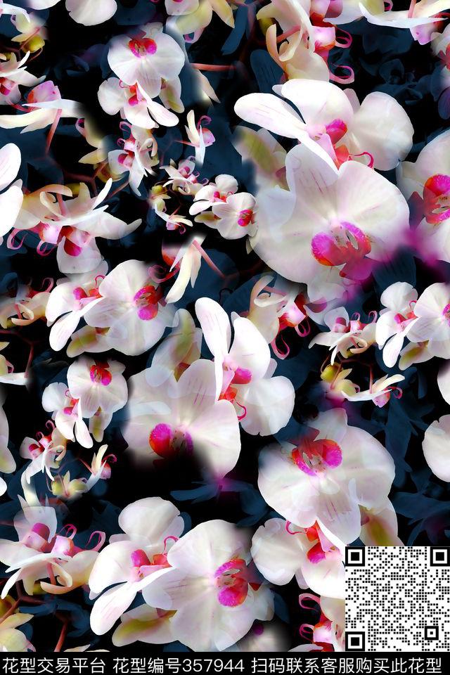 花卉数码印花华亿平台下载（图片编号: 357944） - 瓦栏（Walan）