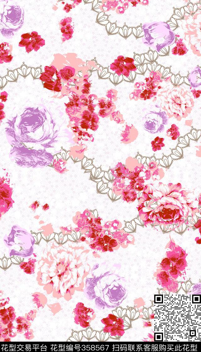 现代小碎花花卉传统印花华亿平台下载（图片编号: 358567） - 瓦栏（Walan）