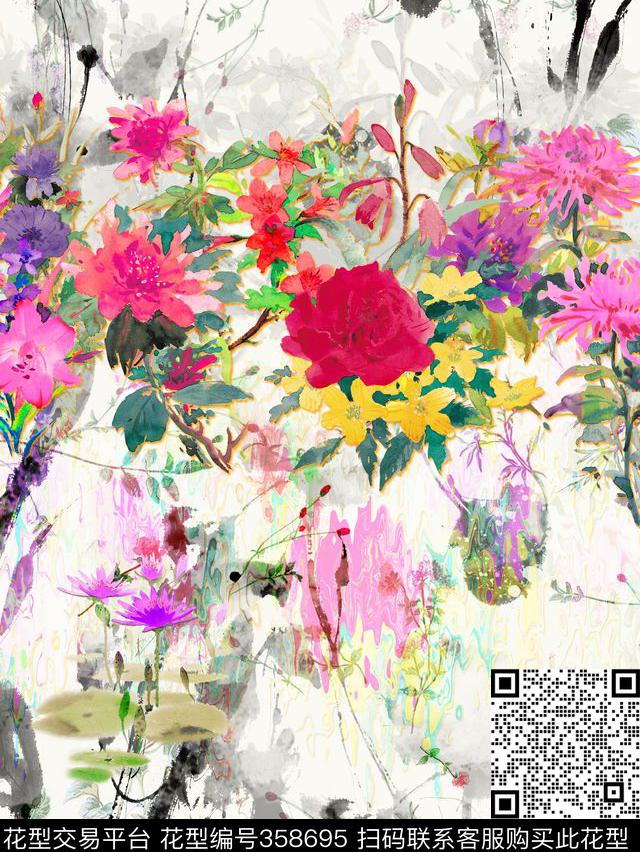 S-艺术花卉/Art数码印花华亿平台下载（图片编号: 358695） - 瓦栏（Walan）
