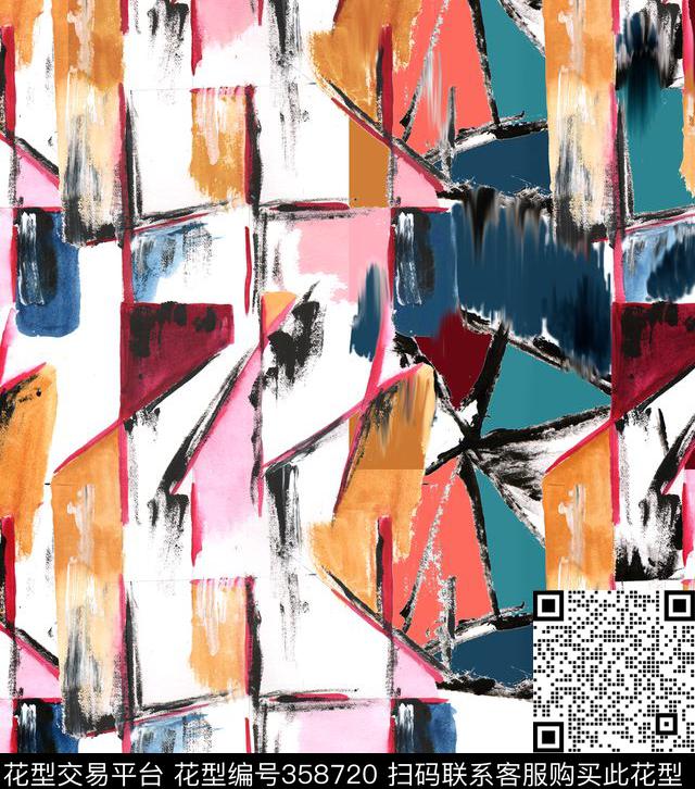 抽象数码印花华亿平台下载（图片编号: 358720） - 瓦栏（Walan）