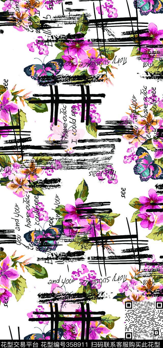 花卉数码印花华亿平台下载（图片编号: 358911） - 瓦栏（Walan）