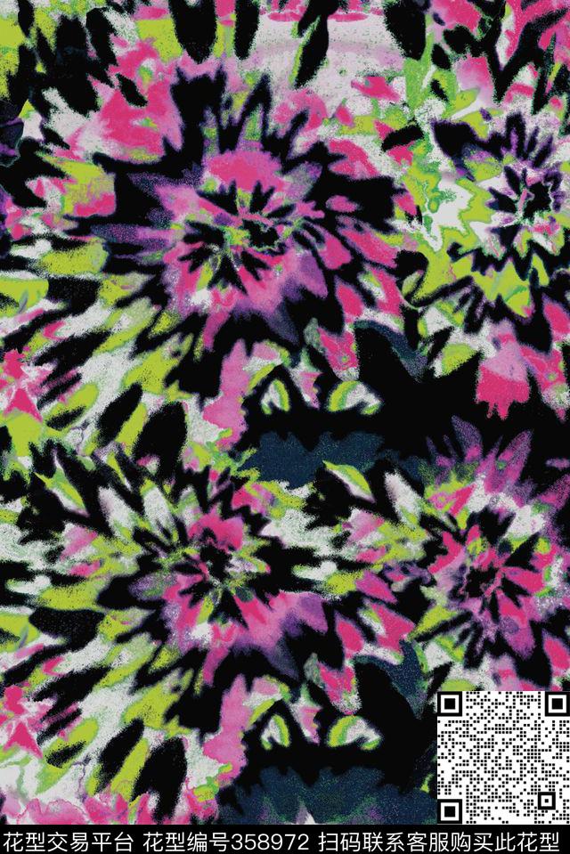 凌乱红绿数码印花华亿平台下载（图片编号: 358972） - 瓦栏（Walan）