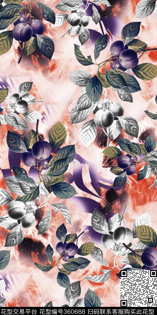 男女泳装四方连续花鸟植物数码印花华亿平台下载（图片编号: 360688） - 瓦栏（Walan）