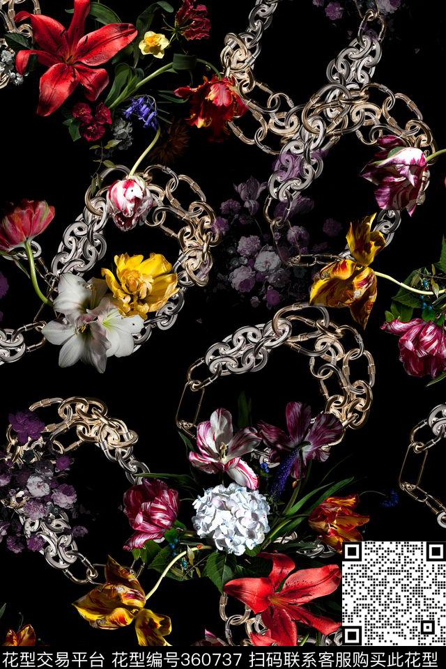 花卉数码印花华亿平台下载（图片编号: 360737） - 瓦栏（Walan）
