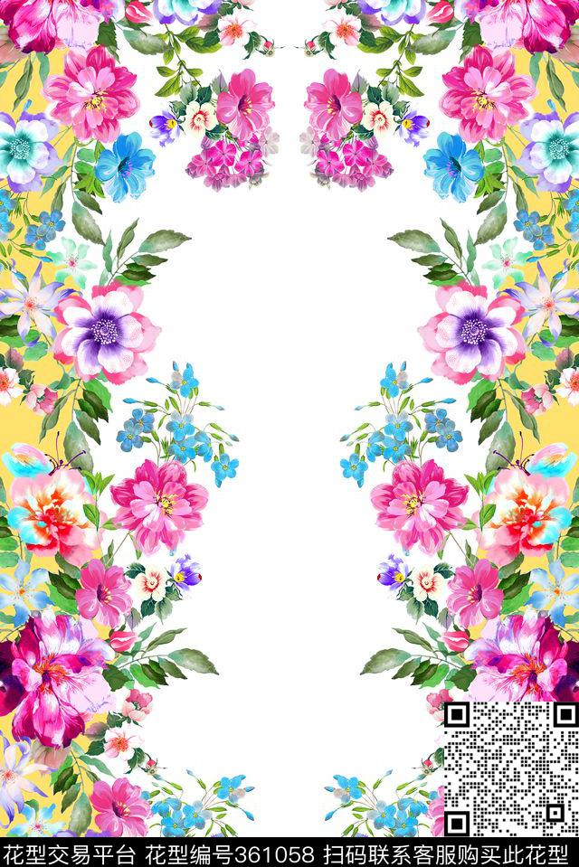 花卉数码印花华亿平台下载（图片编号: 361058） - 瓦栏（Walan）