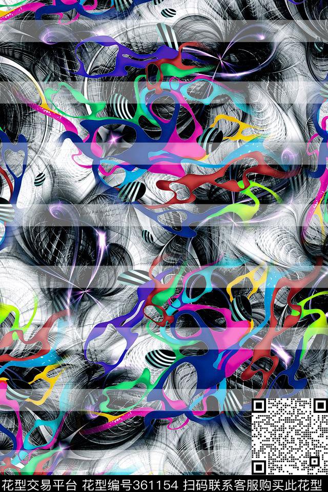 抽象数码印花华亿平台下载（图片编号: 361154） - 瓦栏（Walan）
