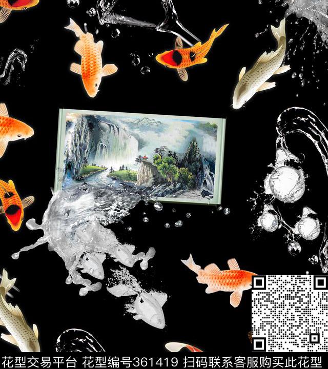 中国风数码印花华亿平台下载（图片编号: 361419） - 瓦栏（Walan）