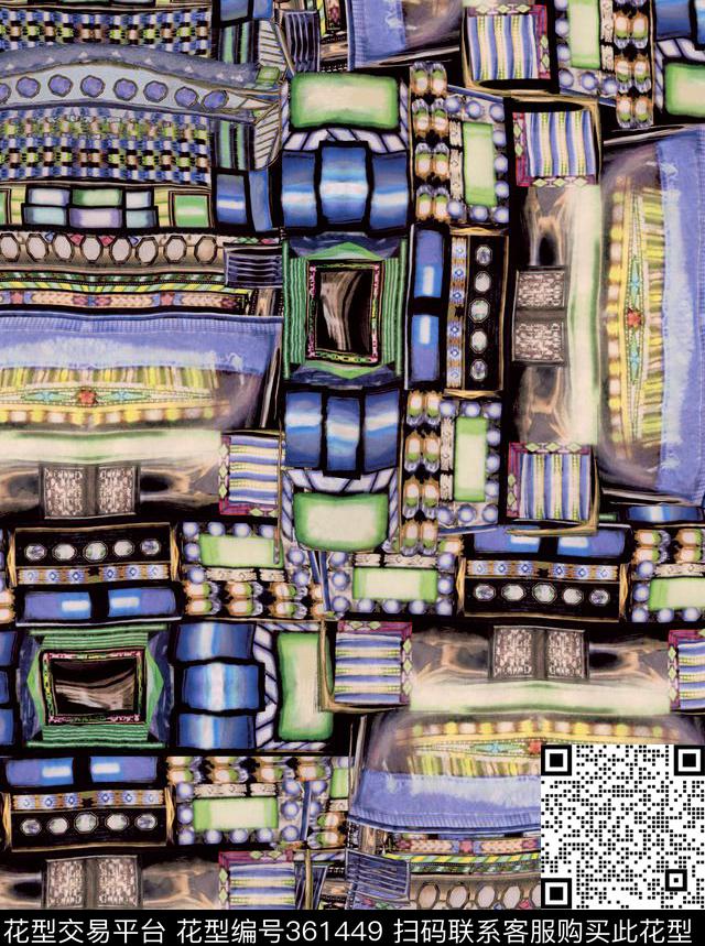 欧式复古数码印花华亿平台下载（图片编号: 361449） - 瓦栏（Walan）