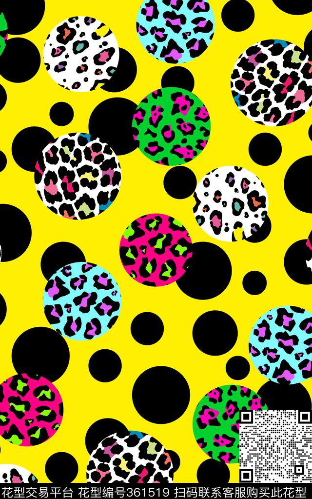 豹纹动物纹圆点传统印花华亿平台下载（图片编号: 361519） - 瓦栏（Walan）