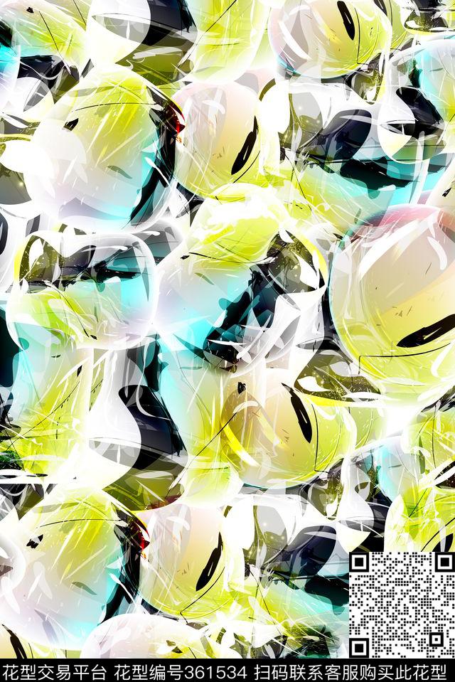 抽象数码印花华亿平台下载（图片编号: 361534） - 瓦栏（Walan）