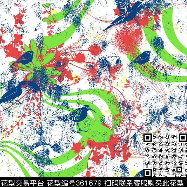 抽象花卉传统印花华亿平台下载（图片编号: 361679） - 瓦栏（Walan）