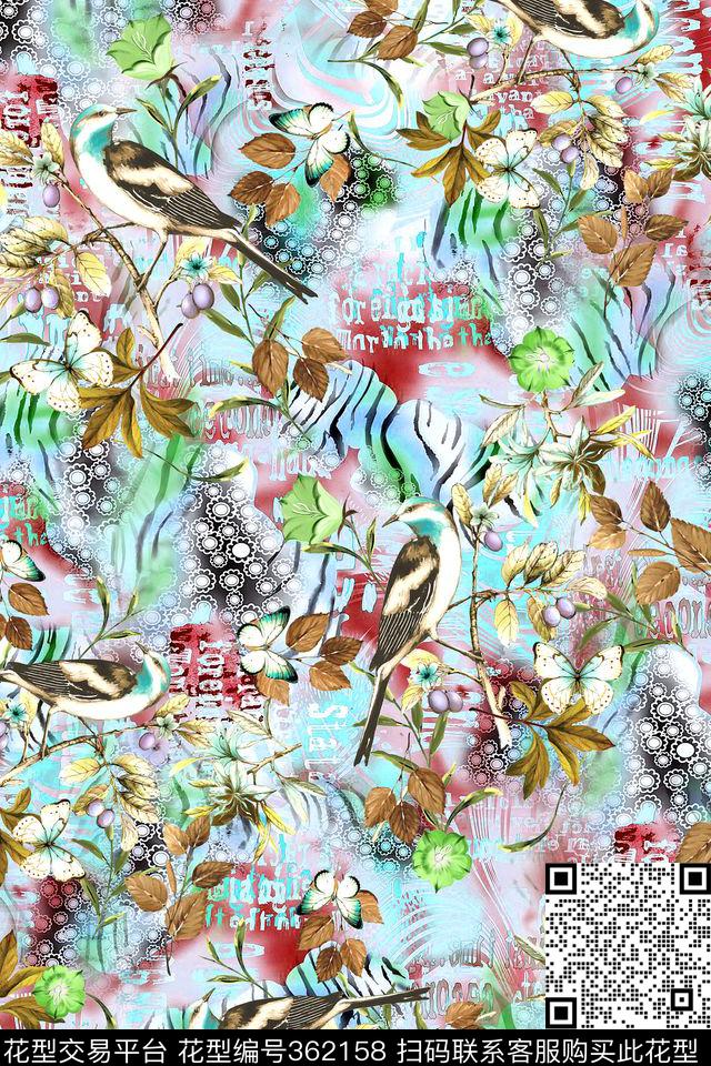 花卉数码印花华亿平台下载（图片编号: 362158） - 瓦栏（Walan）