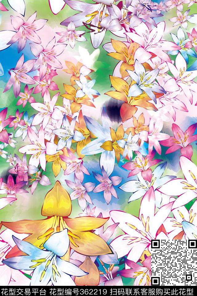 花鸟花卉数码印花华亿平台下载（图片编号: 362219） - 瓦栏（Walan）