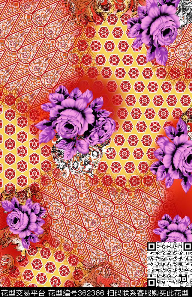 传统印花华亿平台下载（图片编号: 362366） - 瓦栏（Walan）