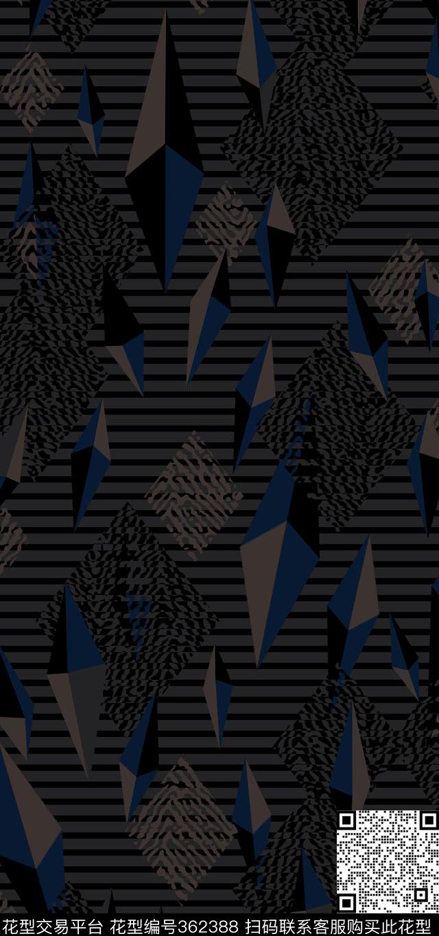 抽象几何传统印花华亿平台下载（图片编号: 362388） - 瓦栏（Walan）