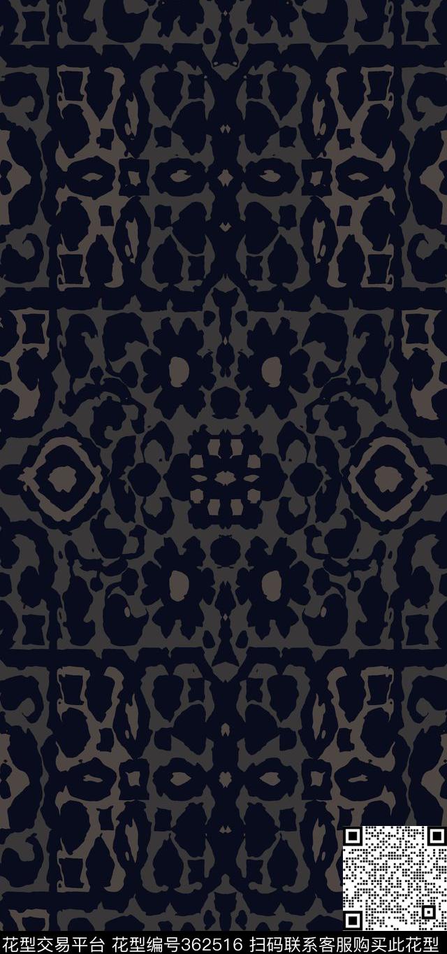 抽象几何传统印花华亿平台下载（图片编号: 362516） - 瓦栏（Walan）