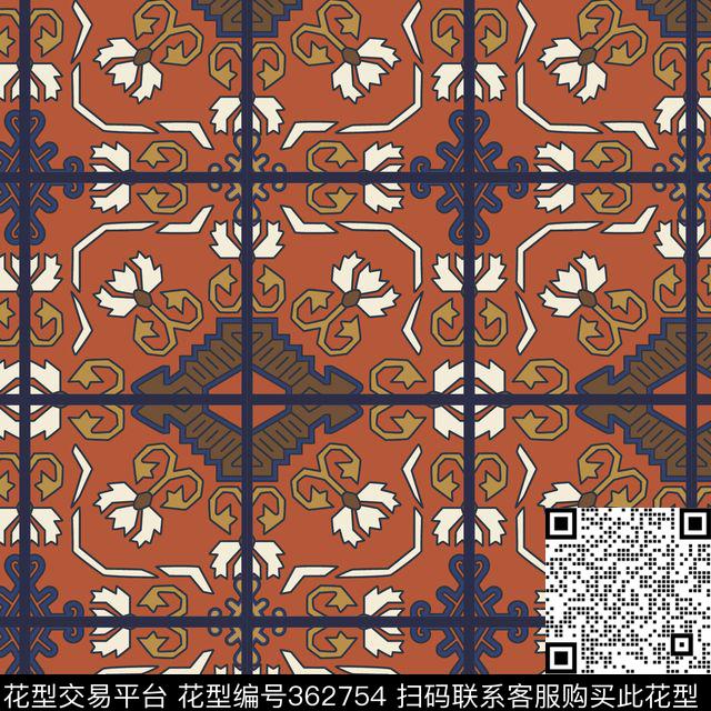 传统印花华亿平台下载（图片编号: 362754） - 瓦栏（Walan）