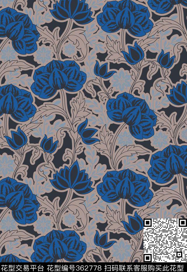 传统印花华亿平台下载（图片编号: 362778） - 瓦栏（Walan）