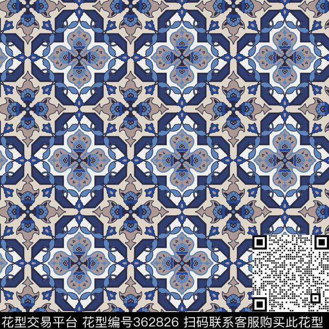 传统印花华亿平台下载（图片编号: 362826） - 瓦栏（Walan）