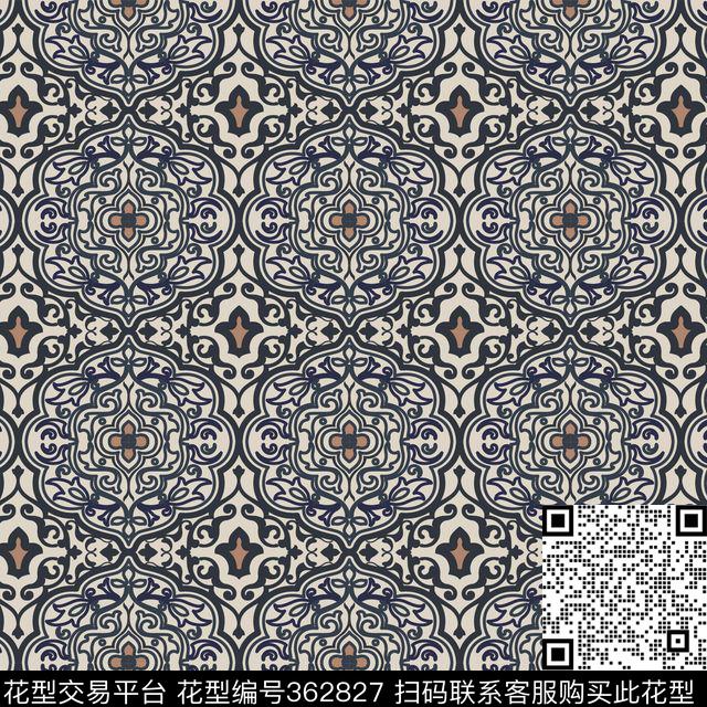传统印花华亿平台下载（图片编号: 362827） - 瓦栏（Walan）