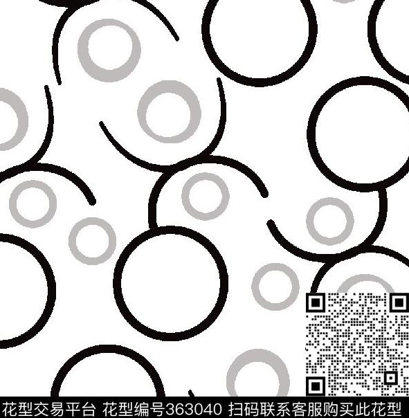 时尚圆圈男装传统印花华亿平台下载（图片编号: 363040） - 瓦栏（Walan）