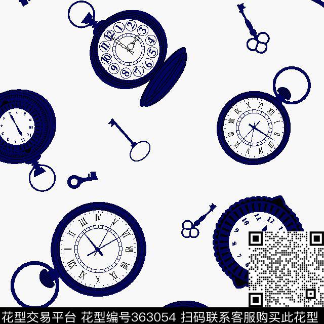 时尚时钟怀表传统印花华亿平台下载（图片编号: 363054） - 瓦栏（Walan）