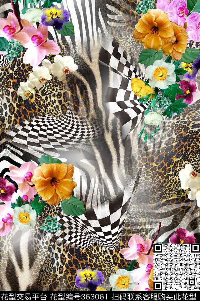 花卉数码印花华亿平台下载（图片编号: 363061） - 瓦栏（Walan）