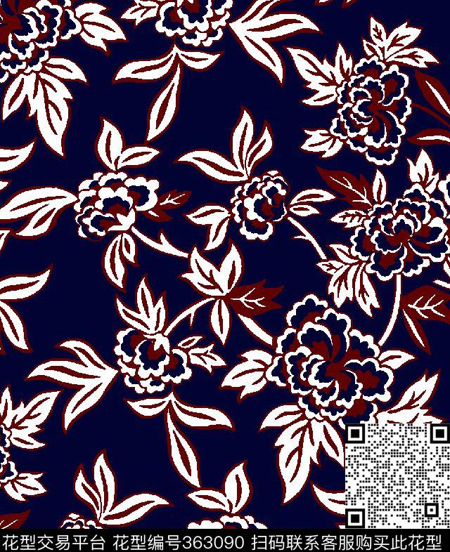 田园风花卉男装传统印花华亿平台下载（图片编号: 363090） - 瓦栏（Walan）