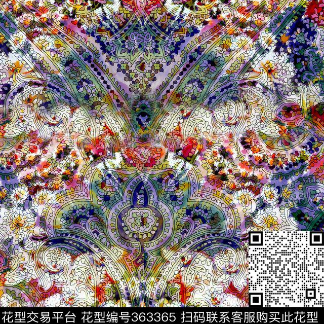 花卉数码印花华亿平台下载（图片编号: 363365） - 瓦栏（Walan）