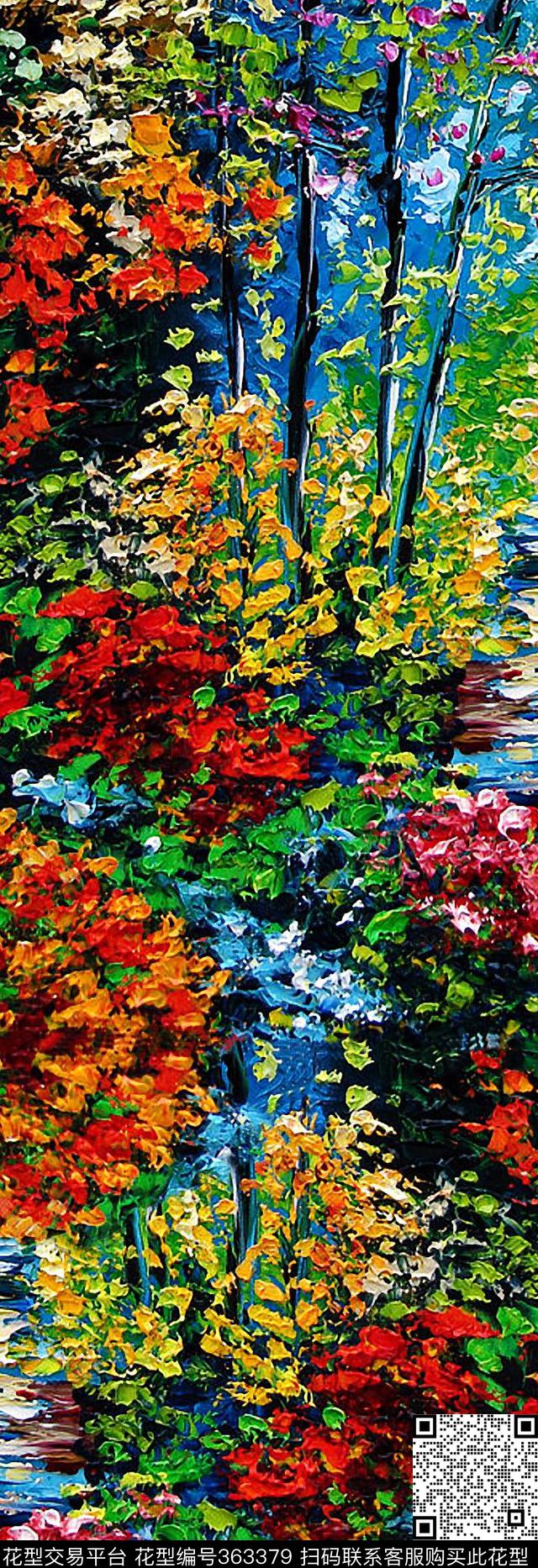 围巾华亿平台数码印花华亿平台下载（图片编号: 363379） - 瓦栏（Walan）