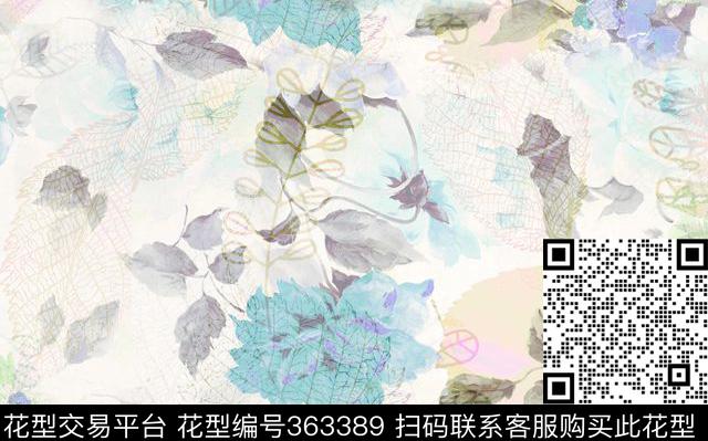 花卉数码印花华亿平台下载（图片编号: 363389） - 瓦栏（Walan）