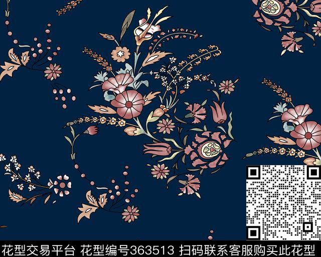 个性欧美兰底传统印花华亿平台下载（图片编号: 363513） - 瓦栏（Walan）