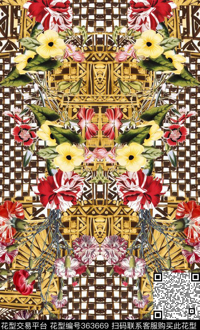 定位花卉数码印花华亿平台下载（图片编号: 363669） - 瓦栏（Walan）