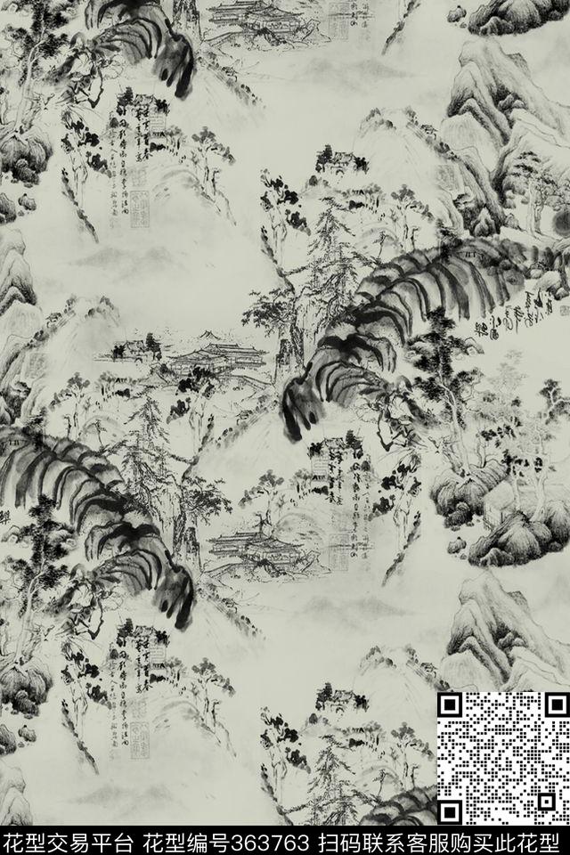 老虎山休闲风格传统印花华亿平台下载（图片编号: 363763） - 瓦栏（Walan）