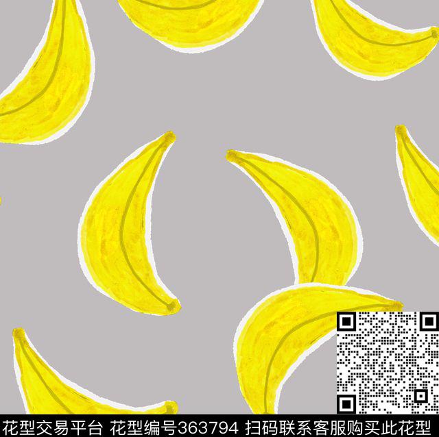 香蕉水果传统印花华亿平台下载（图片编号: 363794） - 瓦栏（Walan）