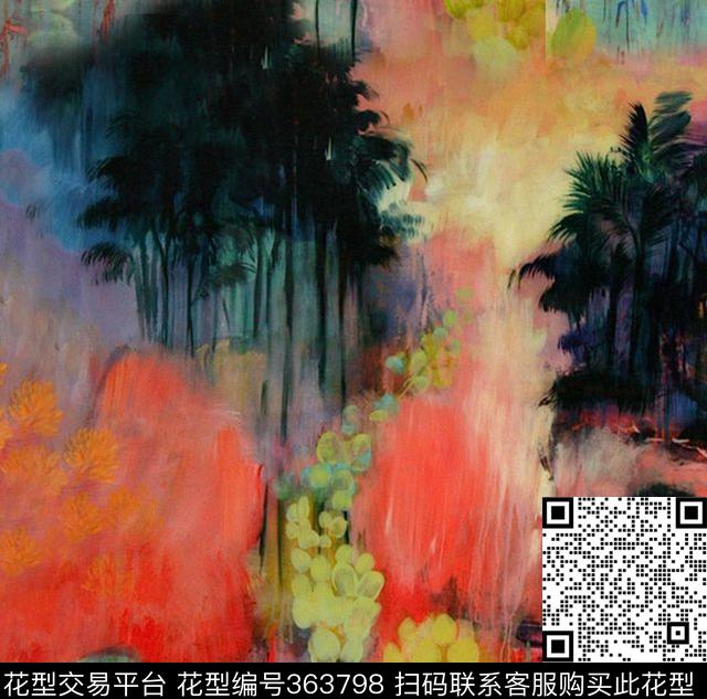 油墨水彩水彩插画、水彩、油画花鸟其他数码印花华亿平台下载（图片编号: 363798） - 瓦栏（Walan）