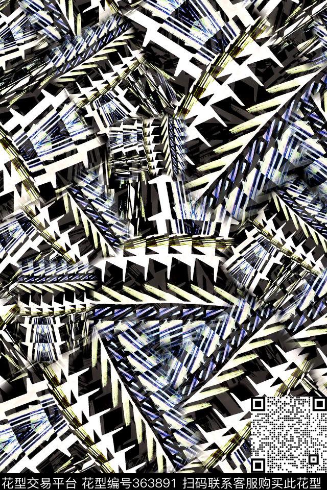 抽象数码印花华亿平台下载（图片编号: 363891） - 瓦栏（Walan）