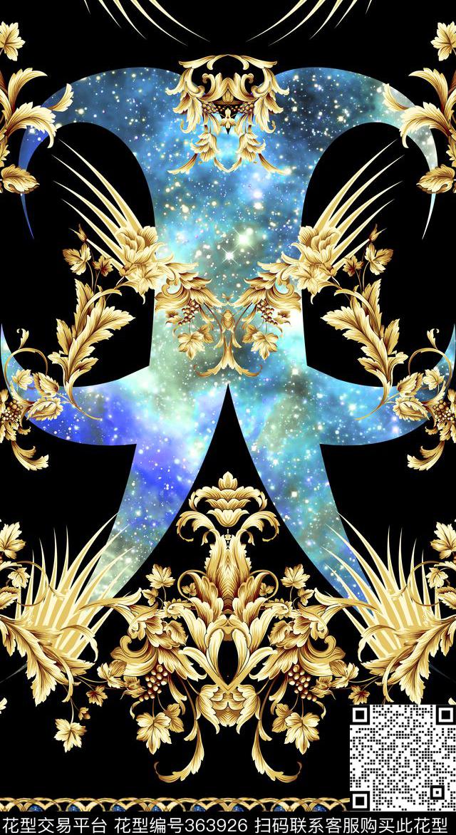 定位民族欧式花纹数码印花华亿平台下载（图片编号: 363926） - 瓦栏（Walan）