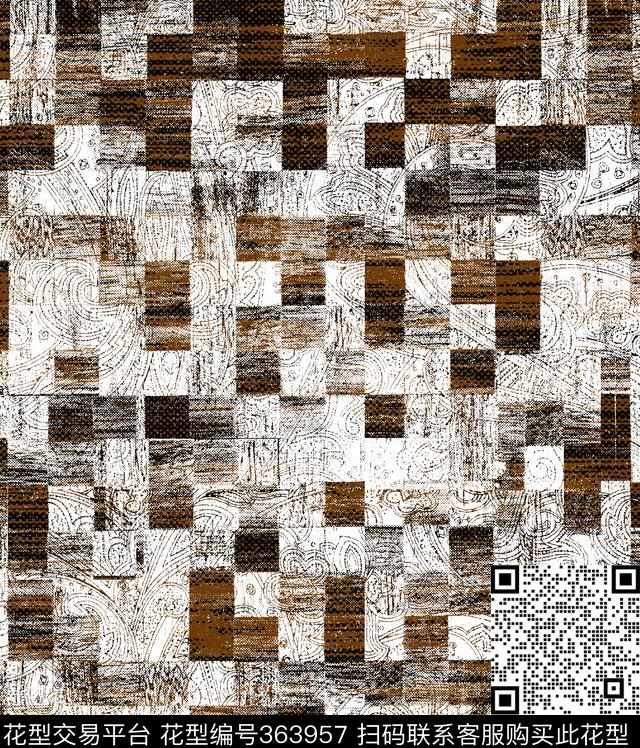 四方两方连续传统印花华亿平台下载（图片编号: 363957） - 瓦栏（Walan）