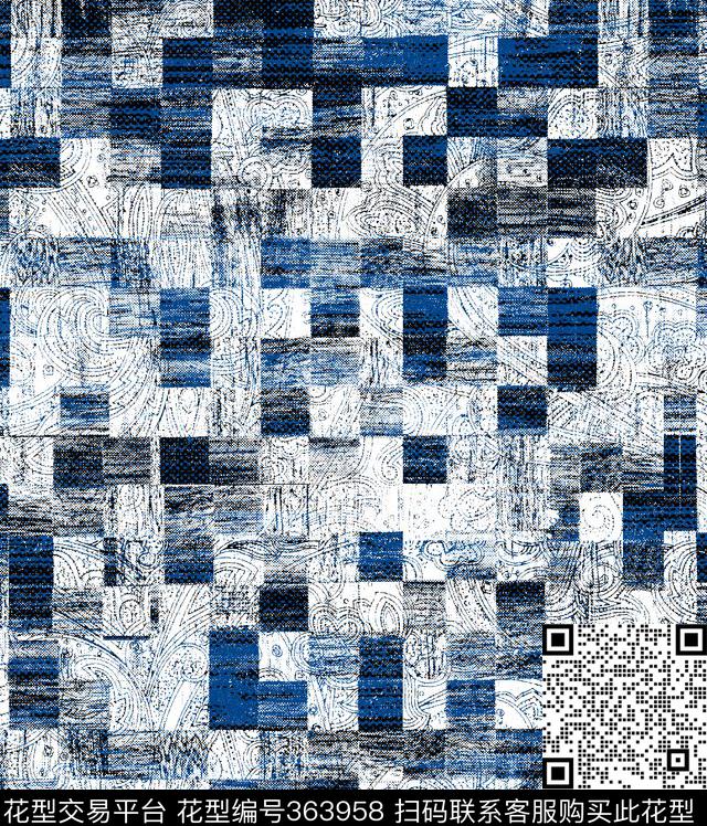 四方两方连续传统印花华亿平台下载（图片编号: 363958） - 瓦栏（Walan）