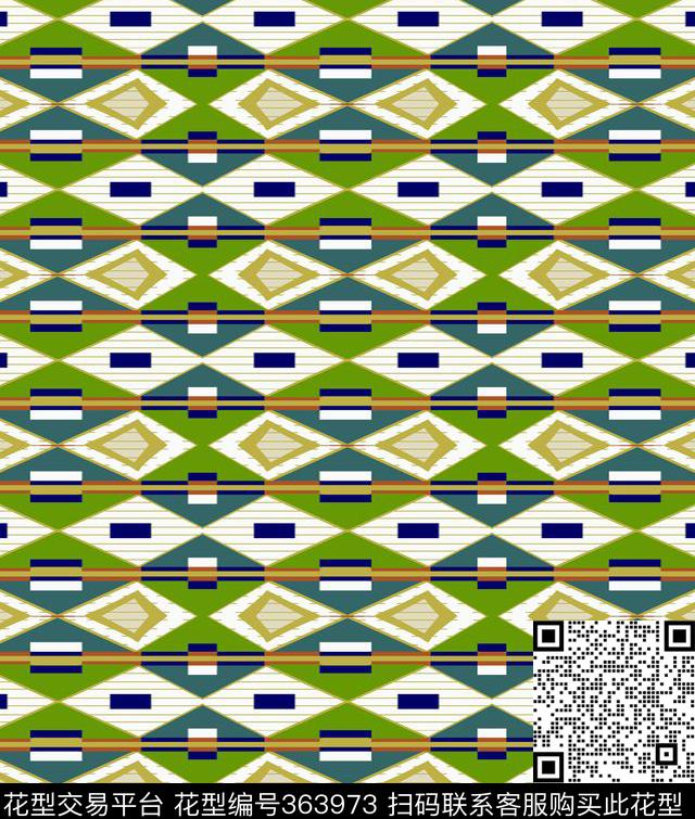 传统印花几何方形几何传统印花华亿平台下载（图片编号: 363973） - 瓦栏（Walan）