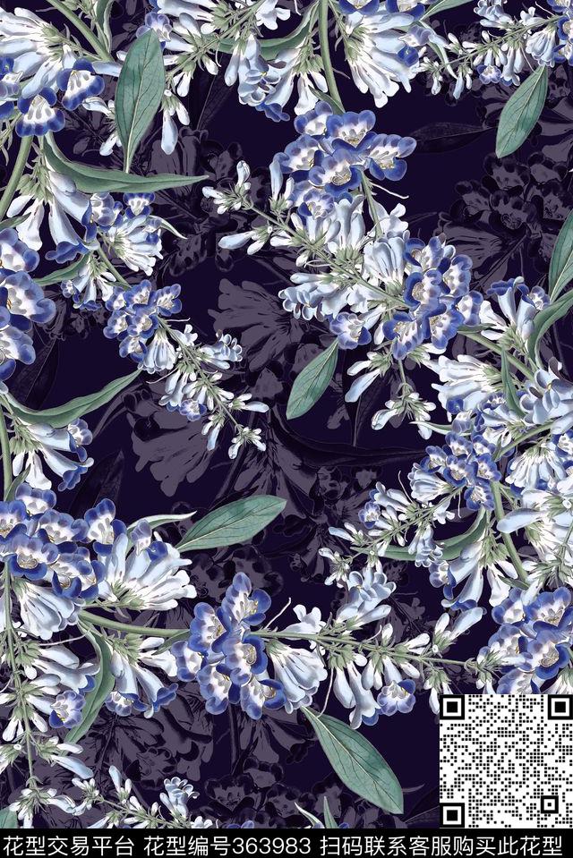 花卉数码印花华亿平台下载（图片编号: 363983） - 瓦栏（Walan）