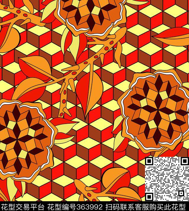 传统印花华亿平台下载（图片编号: 363992） - 瓦栏（Walan）