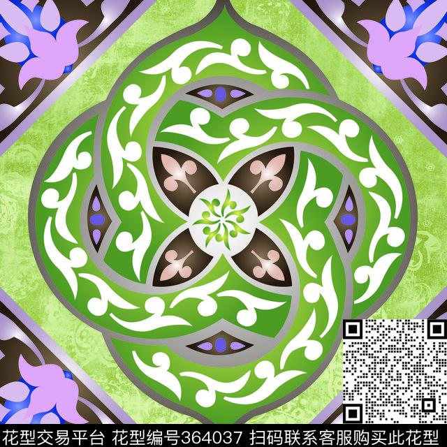 传统印花华亿平台下载（图片编号: 364037） - 瓦栏（Walan）