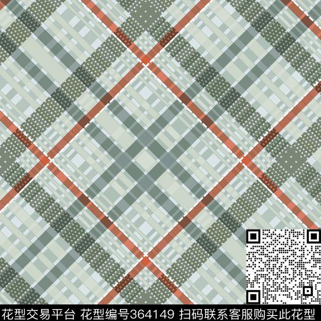 格子传统印花华亿平台下载（图片编号: 364149） - 瓦栏（Walan）