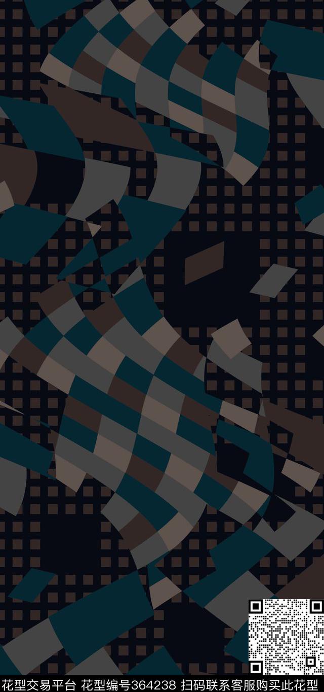 抽象几何传统印花华亿平台下载（图片编号: 364238） - 瓦栏（Walan）