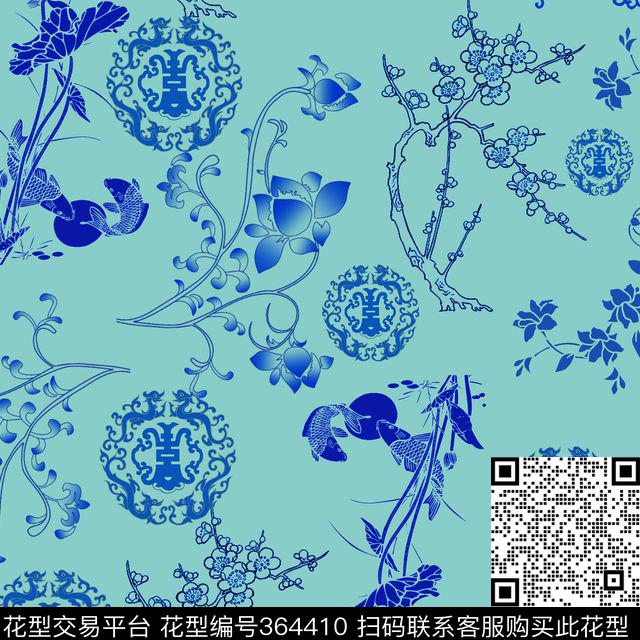 传统印花华亿平台下载（图片编号: 364410） - 瓦栏（Walan）