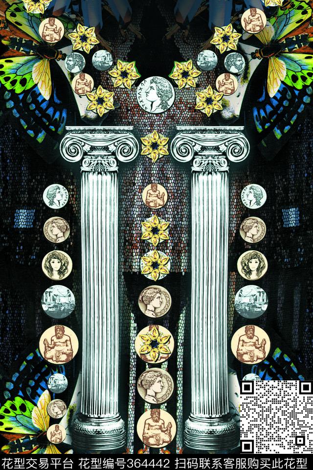 欧式复古数码印花华亿平台下载（图片编号: 364442） - 瓦栏（Walan）