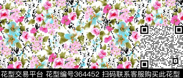 田园花朵传统印花华亿平台下载（图片编号: 364452） - 瓦栏（Walan）
